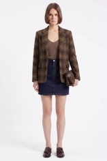 chaqueta cuadros marrón