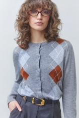 chaqueta rombos gris